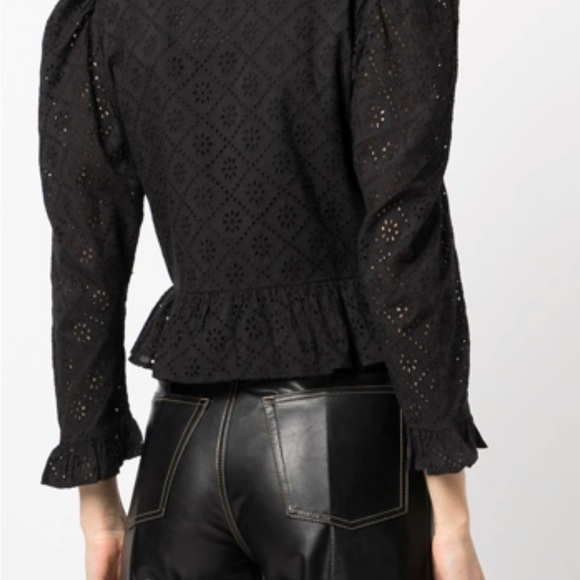 Batsheva Grace Blouse in Black Broderie Anglaise 16 - Picture 4 of 16